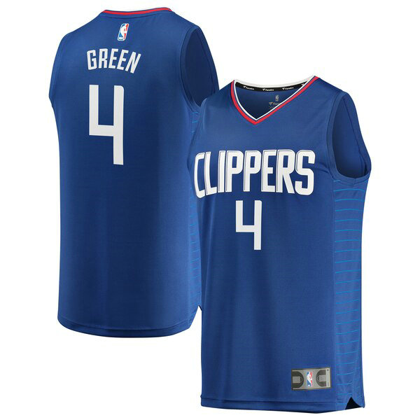 Camiseta JaMychal Green 1 Los Angeles Clippers Icon Edition Azul Hombre